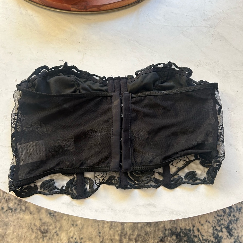 Black Lace Bandeau Corset